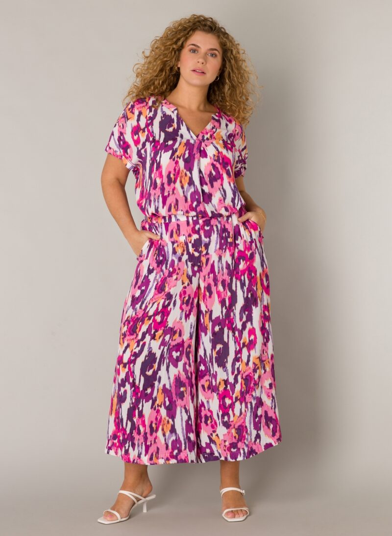 Broek Agnetha Fuchsia-Multicolor Yesta - Afbeelding 2