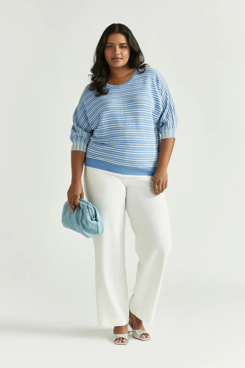 Pull Gaboni Shirting Blue Xandres Gold - Afbeelding 2