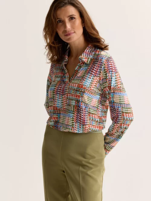 jersey polo met abstracte print 4