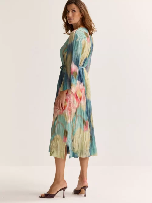 rechte jurk in crinkle satijn 2