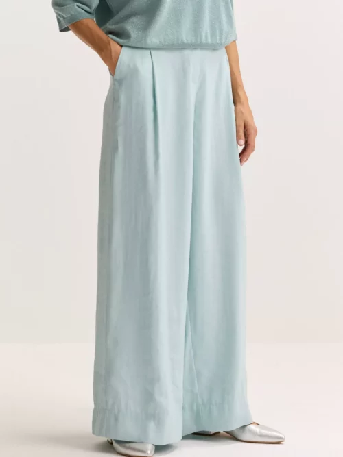 wijde broek met bandplooi 1